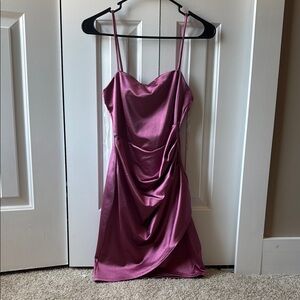 Elegant Purple Satin Dress